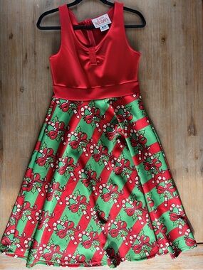 Vibrant Red/Candy Cane Holiday Dress